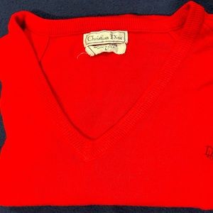Men’s red Dior cardigan